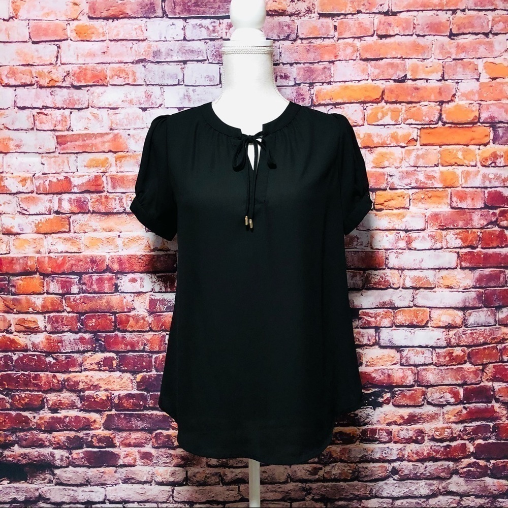 APRIL CORNELL WOMENS BLACK BLOUSE SIZE SMALL